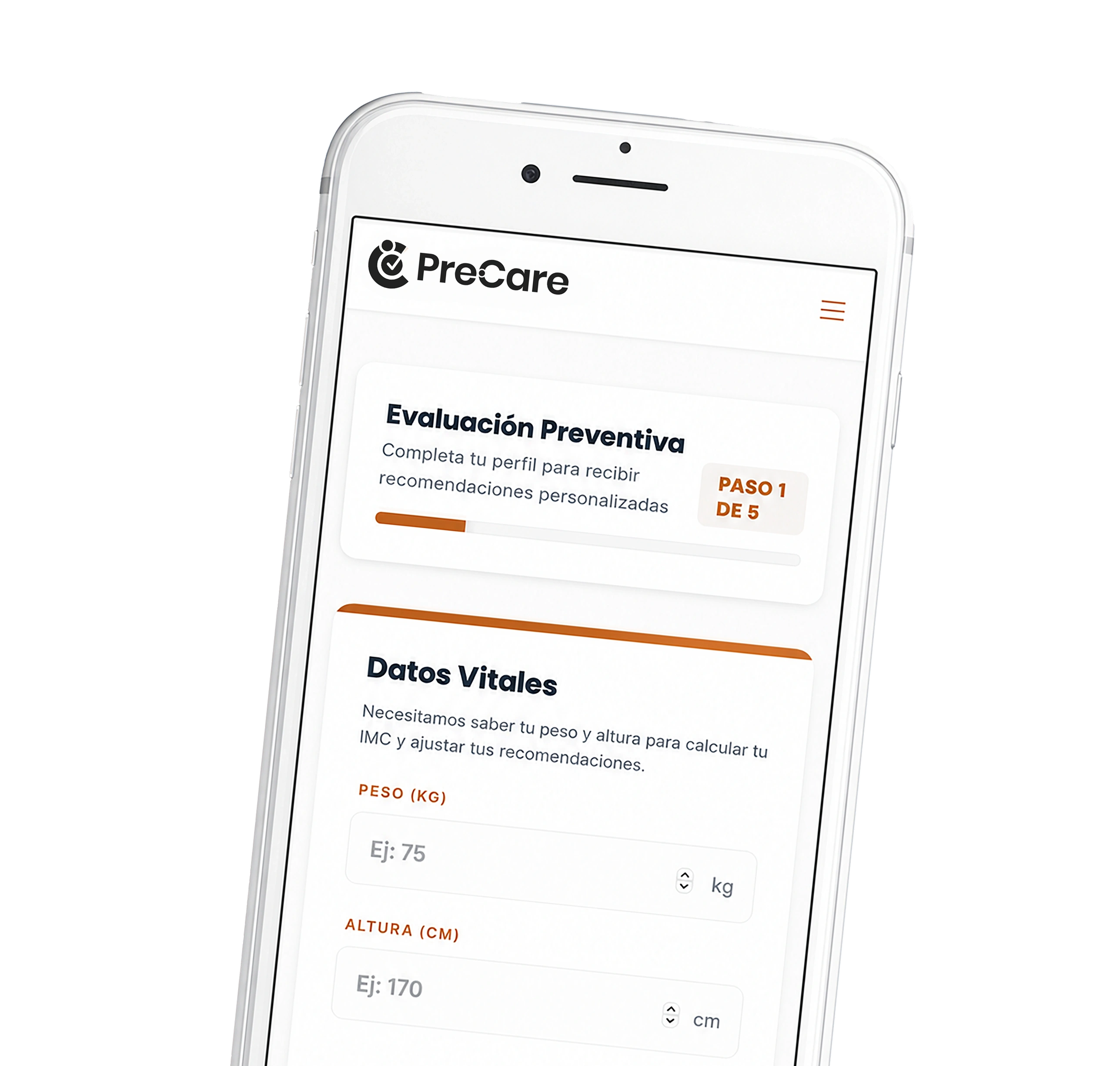 Plan preventivo personalizado generado por PreCare